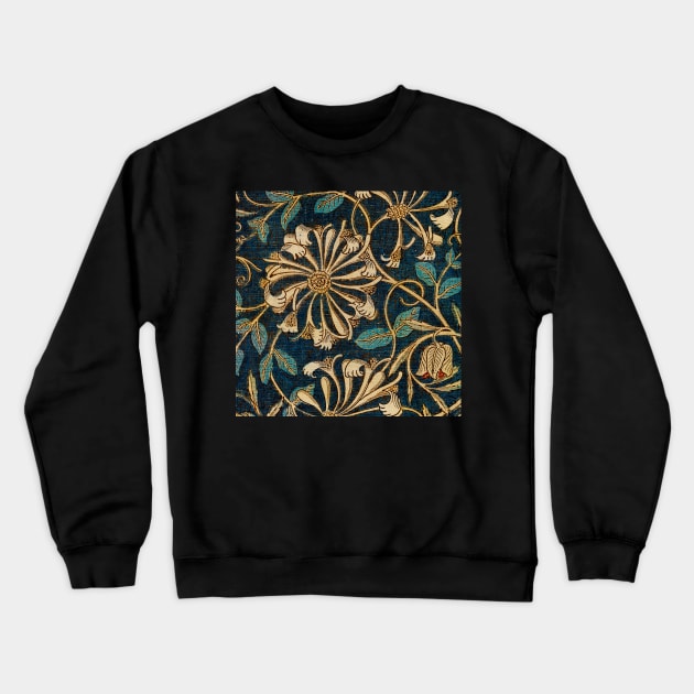 Honeysuckle pattern old vintage art painting Crewneck Sweatshirt by Phantom Troupe